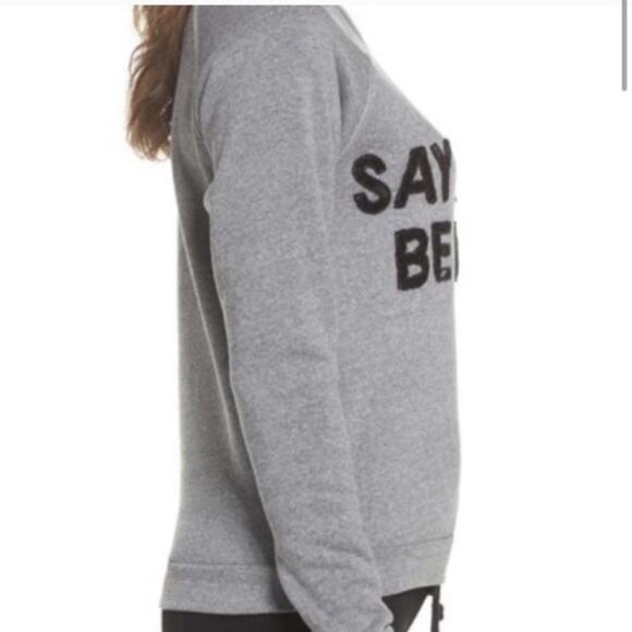 NWT Say you’ll be wine sequin beaded sweatshirt - Picture 3 of 9